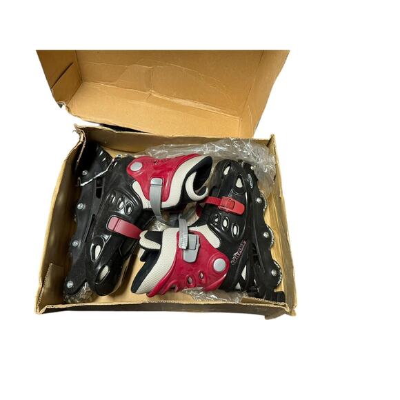 Variflex Galaxy 2 Youth Inline Skates Size 5 Vintage Red Black - Picture 4 of 13